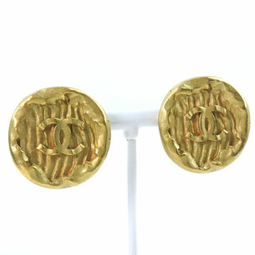 CHANEL Cocomark Round Vintage Gold Plated 94A Women's Earrings