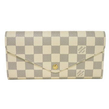 LOUIS VUITTON Trifold Wallet Portefeuille Josephine White Checkered Pattern Damier Azur Ivory N63545 Men's Women's Bill Purse