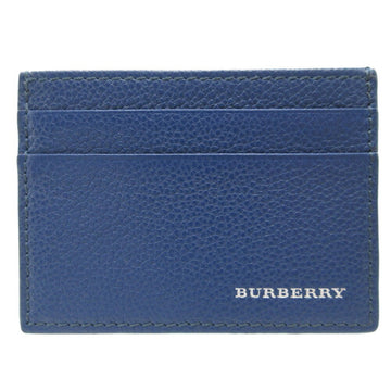 BURBERRY leather blue card case