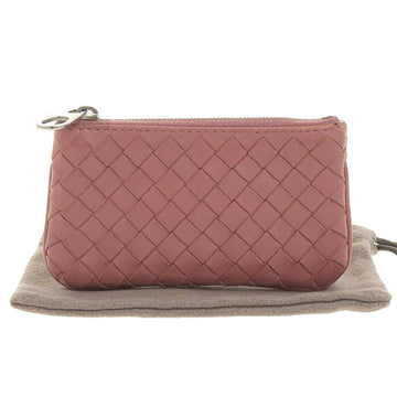 BOTTEGA VENETA coin case purse key ring leather pink 131232