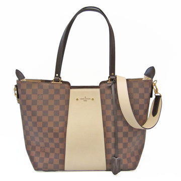 LOUIS VUITTON Damier Jersey N44022 Women's Tote Bag Cream,Ebene