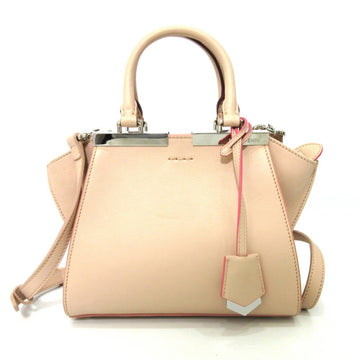 Fendi Bag Mini Troisour Pink Series Handbag Shoulder 2way Diagonal Women's Calf Leather FENDI