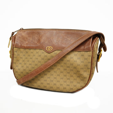 Gucci Shoulder Bag Micro GG 001 58 4001 Beige/Brown Gold Metal
