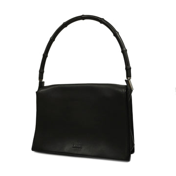 GUCCIAuth  Bamboo Shoulder Bag 001 3239 Women's Leather Black