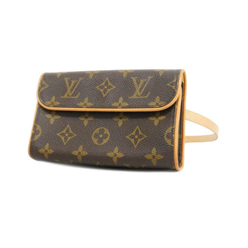 LOUIS VUITTON Waist Bag Monogram Pochette Florentine M51855 Brown Ladies