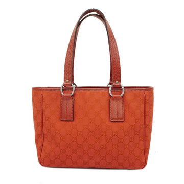 GUCCI tote bag GG canvas 113019 red silver hardware ladies