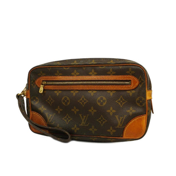 LOUIS VUITTON Clutch Bag Monogram Marly Dragonne GM M51825 Brown Ladies