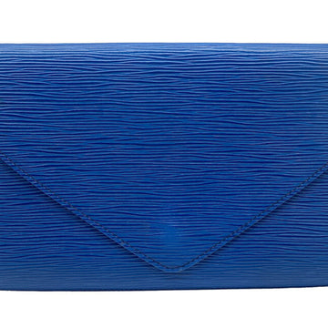 LOUIS VUITTON Second Bag Art Deco Epi Blue M52637 Letter Pouch Clutch