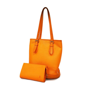 LOUIS VUITTON Tote Bag Epi Petit Bucket PM M5899H Mandarin Orange Ladies