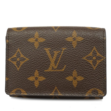 LOUIS VUITTONAuth  Monogram Amberop Cult De Visit M62920 Business Card Case