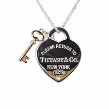 TIFFANY 925 metal return toe heart key pendant necklace