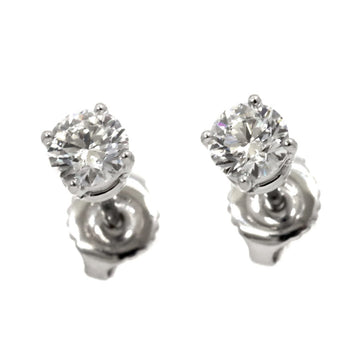 HARRY WINSTON Solitaire Diamond 0.40ctx2 E/VS2/3EX Earrings Pt Platinum Pierced