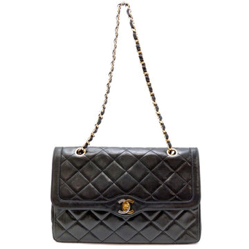 Chanel Matelasse Women's Leather Shoulder Bag Black