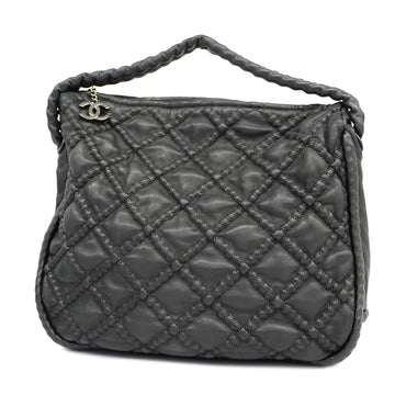 CHANELAuth  Matelasse Shoulder Bag Women's Leather Shoulder Bag Black