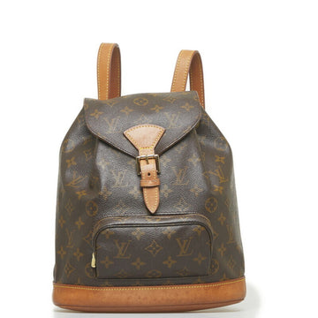 LOUIS VUITTON Monogram Montsuri MM Rucksack Backpack M51136 Brown PVC Leather Ladies