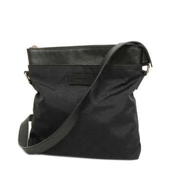 GUCCIAuth  GG Nylon 510342 Woman's Shoulder Bag Black