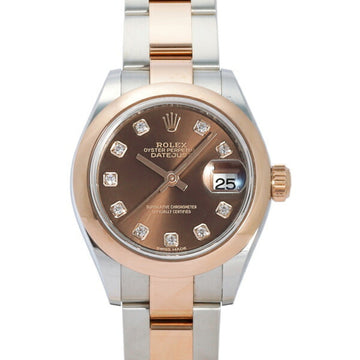 ROLEX Datejust 28 279161G Chocolate Dial Watch