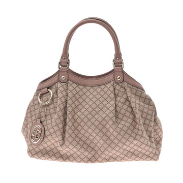 Gucci Suki Diamante Beige/Pink Beige 211944 Ladies Canvas Leather Handbag
