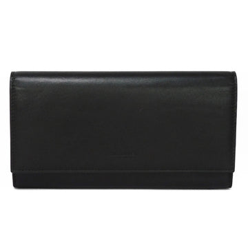 SAINT LAURENT Long Wallet Large Flap Embossed Smooth Leather Logo 315861 BM00J 1000 Men's Women's Billfold