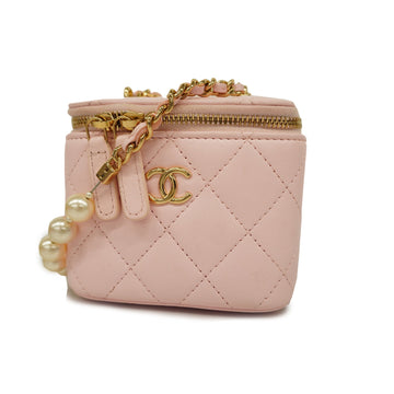 Chanel Matelasse Chain Shoulder Women's Leather Shoulder Bag Light Pink