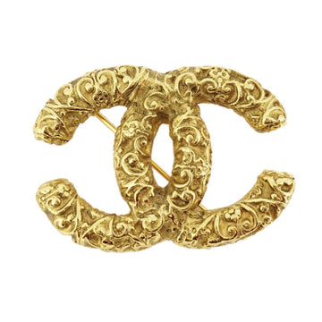 CHANEL brooch here mark GP plated gold 93A ladies