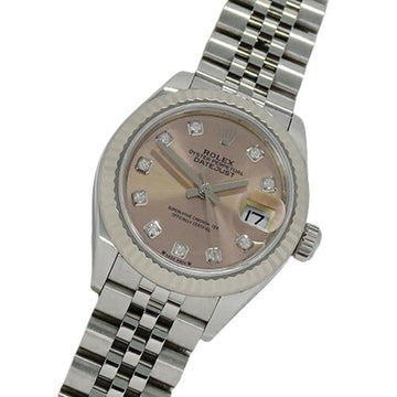 ROLEX Datejust 279174G Random Number Watch Ladies 10P Diamond Automatic Winding AT Stainless Steel SS White Gold WG Silver Pink Polished