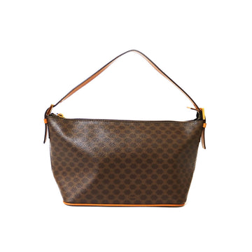 Celine Shoulder Bag Macadam Armpit Brown Women's PVC Leather