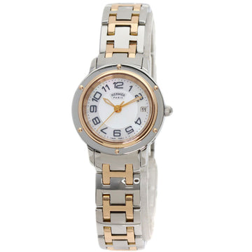 HERMES CP1.221 Clipper Nacre Watch PGP/PGPxSS Ladies