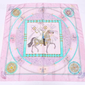 HERMES Scarf Carre 90 FEUX D ARTIFICE Silk Pink x Multicolor Ladies