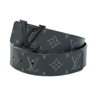 LOUIS VUITTONAuth  Monogram Eclipse Sunture LV Initial M0449 Men's Standard Belt