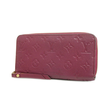 LOUIS VUITTONAuth  Monogram Empreinte Zippy Wallet M60549 Aurore