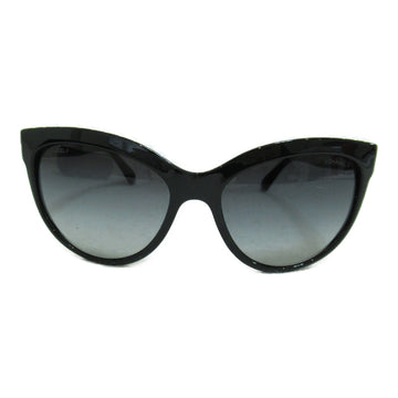 CHANEL Sunglasses [with pearls] Black Plastic