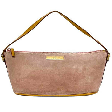 GUCCI Pouch Pink Camel 039 1103 Handbag Suede Leather  Ladies Compact