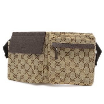 Gucci GG Pattern Waist Bag Body Canvas Beige 28566