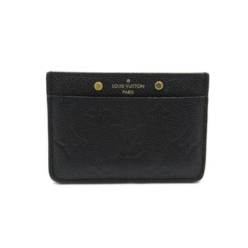 LOUIS VUITTON Porte Cartes.Simple Black Black Monogram empreinte leather M69171