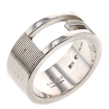 GUCCI Ring Branded G Width Approx. 8mm Silver 925 Upper No. 10.5 Lower 12 Ladies