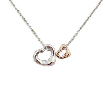 TIFFANY 925 750RG open heart pendant necklace