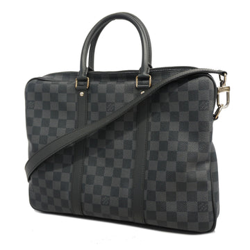 Louis Vuitton Damier Graphite Porto De Cuman Voyage N41478 Men's Briefcase