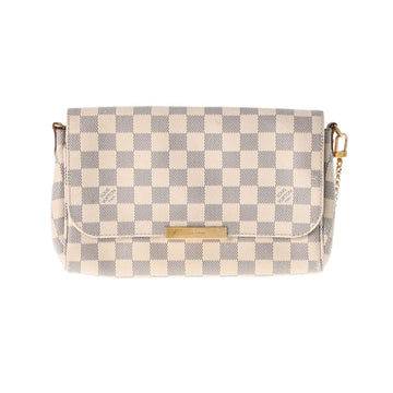 Louis Vuitton Damier Azur Favorite MM White N41275 Ladies Canvas Shoulder Bag