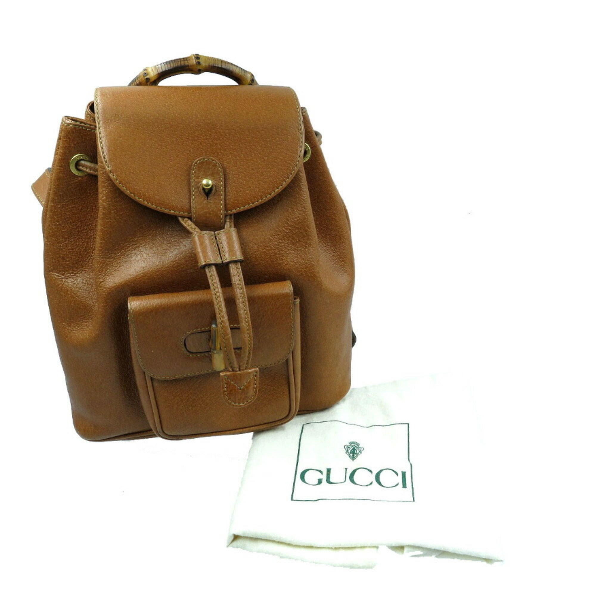 Gucci bamboo clearance backpack vintage