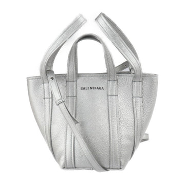 Balenciaga EVERYDAY XS NORTH-SOUTH Everyday handbag 672793 leather silver 3WAY shoulder bag