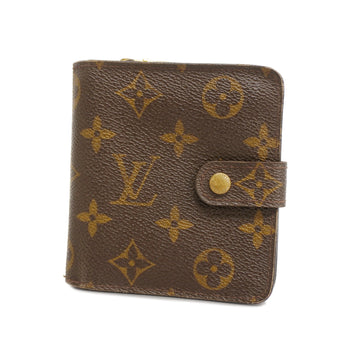 LOUIS VUITTONAuth  Monogram Compact Zip M61667 Men,Women,Unisex Wallet