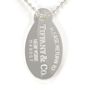 TIFFANY Return Toe Oval Tag Silver Necklace Total Weight Approx. 24.6g 83cm Jewelry