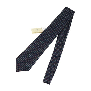 HERMES Dancing Bit Twill Tie Necktie H006331T 05 100% Silk MARINE GRIS ROUGE 2023 Collection Navy