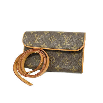 LOUIS VUITTON Waist Bag Monogram Pochette Florentine M51855 Brown Ladies