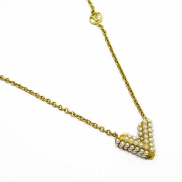 Louis Vuitton Necklace Essential V Gold Pearl Fake M68358