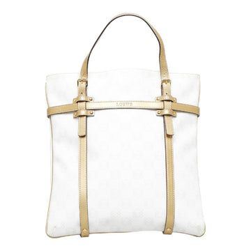 LOEWE Anagram Handbag Tote Bag 304.85.002 White Gold PVC Leather Ladies
