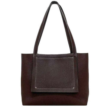 HERMES Tote Bag Cabasserie 31 Brown Leather Taurillon Clemence Z Engraved 2021  Shoulder Stitching Single