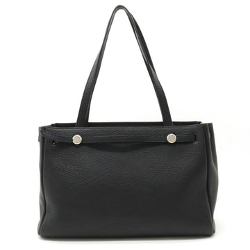 HERMES Cabana Tote Bag Shoulder Togo Leather Black F Stamp