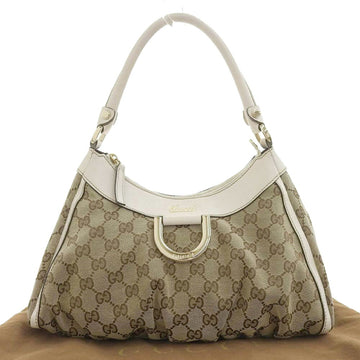 Gucci GG Canvas Abbey Handbag Brown ?? White 190525 001013